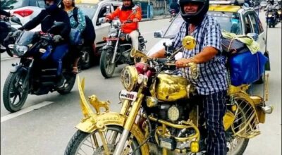 golden bike in kathmandu